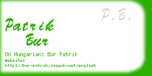 patrik bur business card